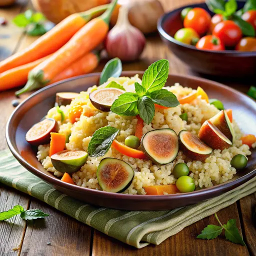 Rendelenmiş Sebzeli İncirli Kuskus